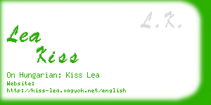 lea kiss business card